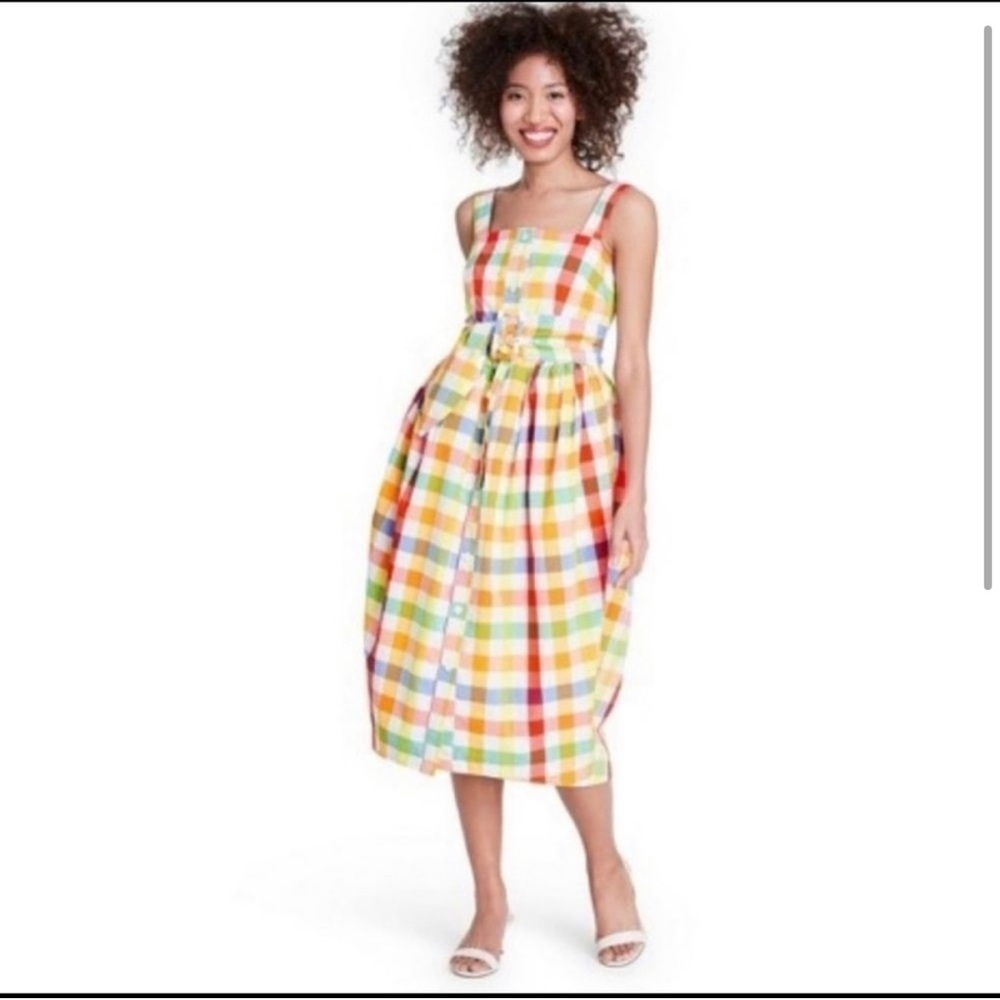 🌸Christopher John Rodgers plaid 😃Sundress